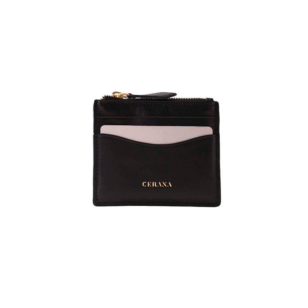 Women's Small Black Wallet with Card Holder
